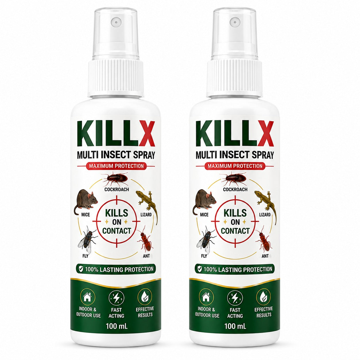 KillX Multi Insect Spray 100ml Each Pack Of 2