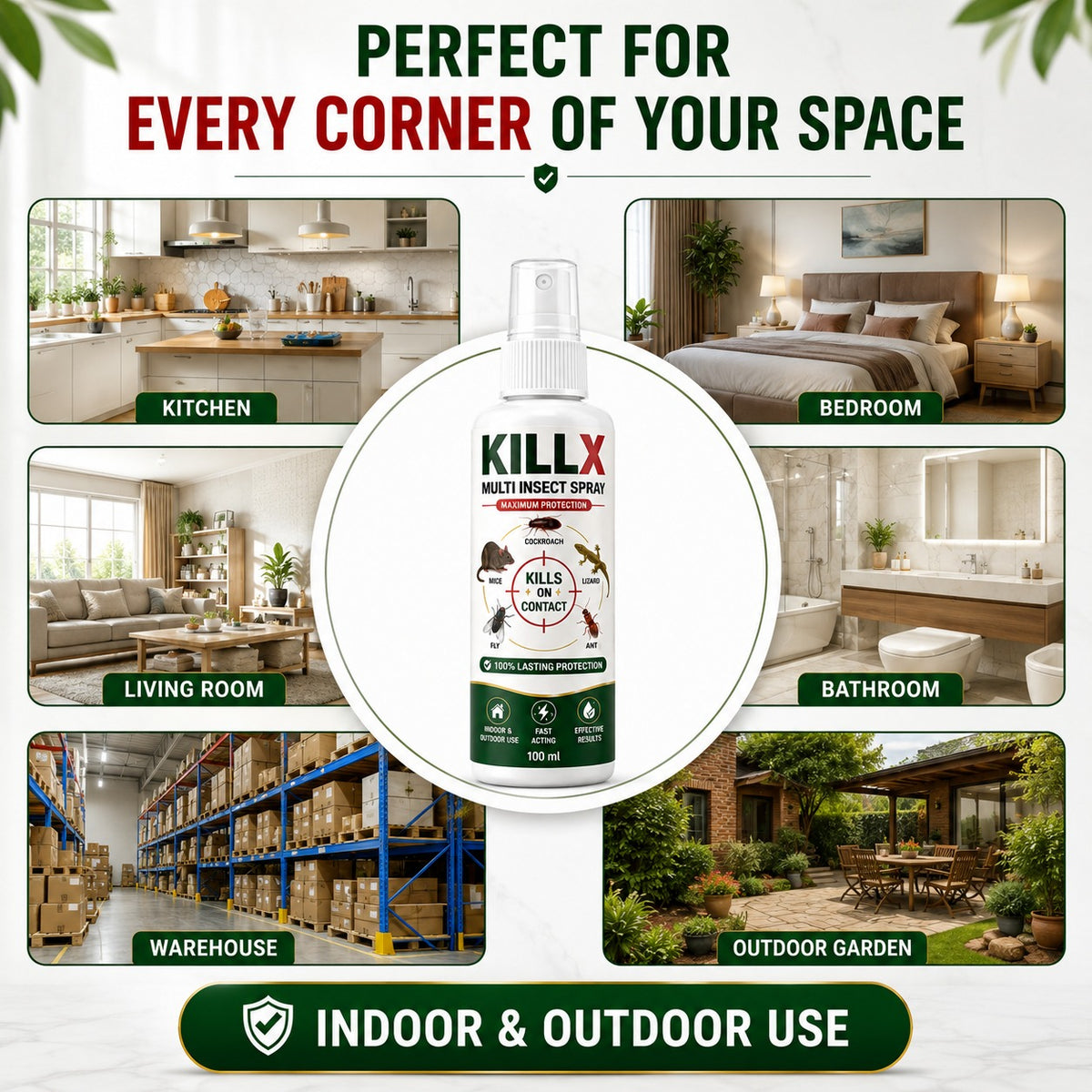 KillX Multi Insect Spray 100ml Each Pack Of 2