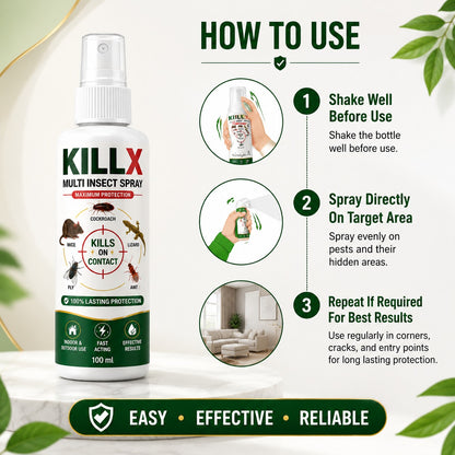 KillX Multi Insect Spray 100ml Each Pack Of 2
