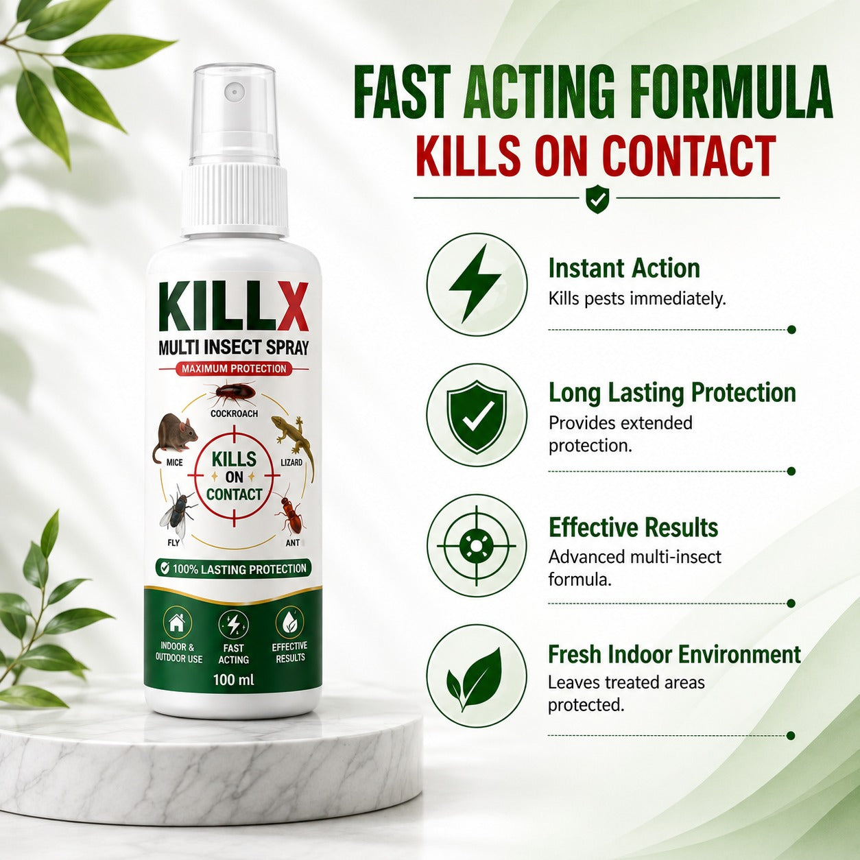 KillX Multi Insect Spray 100ml Each Pack Of 2