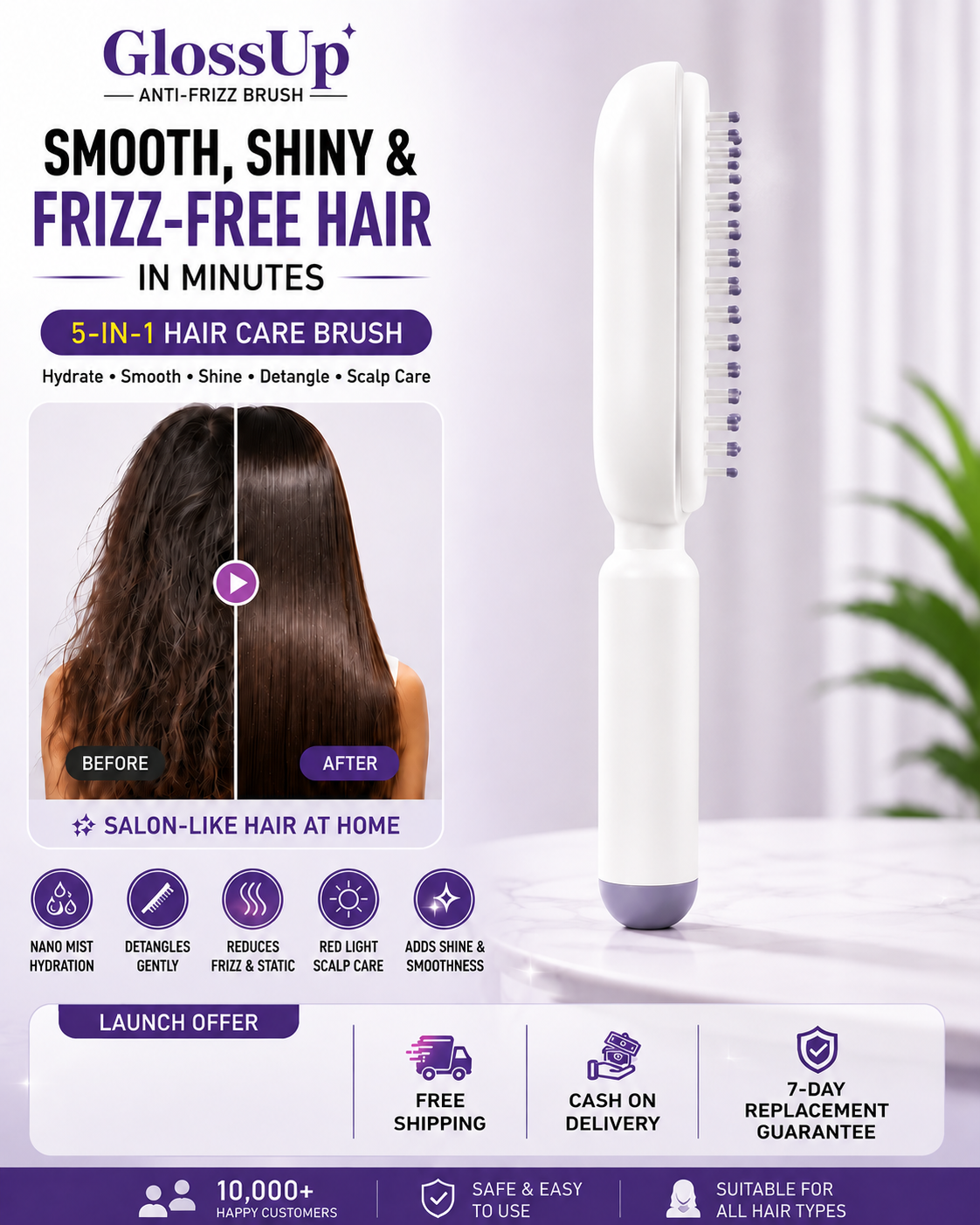 Rechargeable Hair Massager