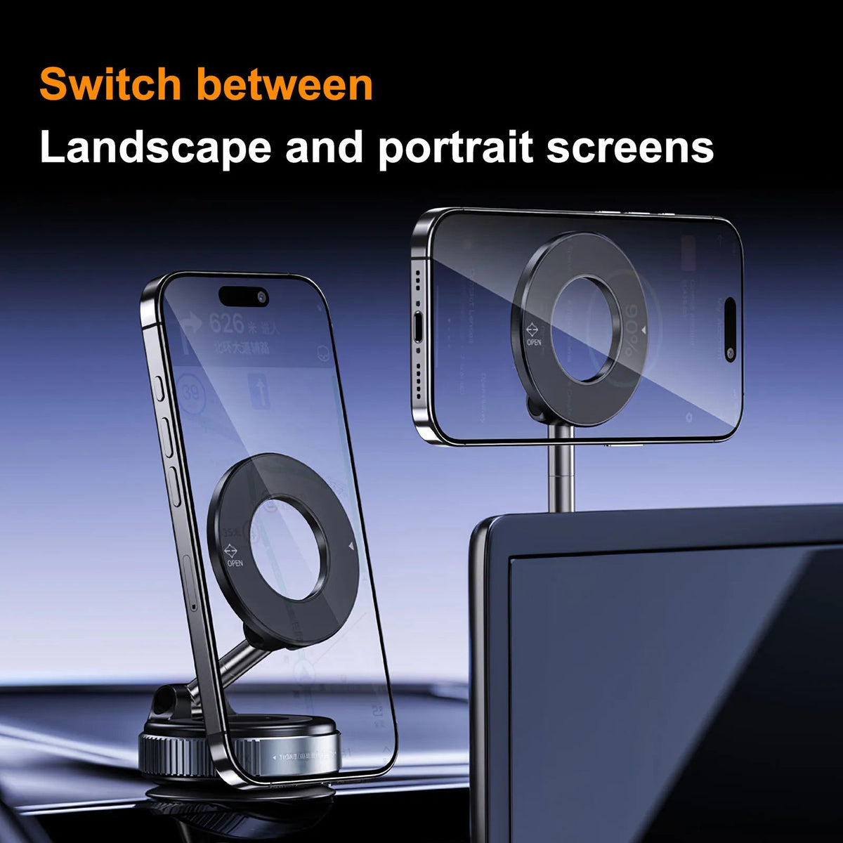360 Phone Holder Rotation Suction Car Mount Stand