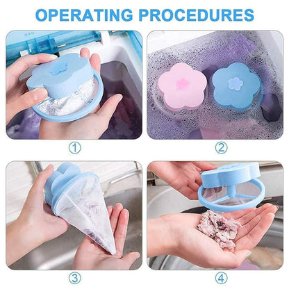 Washing Machine Floating Lint Remover Mesh Bag (Pack of 2P